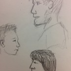 Pencil faces of drinkers