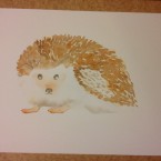 WiP watercolour hedgehog
