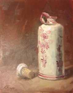 oil painting of a jug
